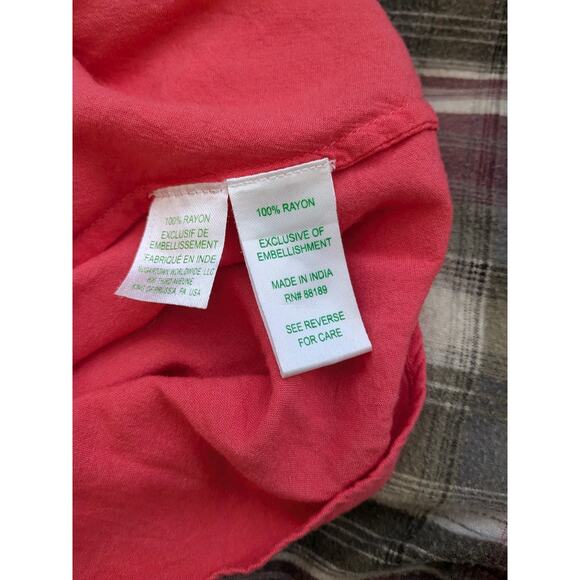 Lilly Pulitzer Sz XL VIOLET Beaded Island Coral Tunic Top - Picture 4 of 5